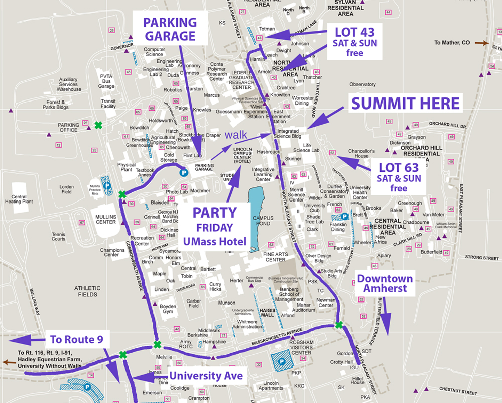 UMass campus map